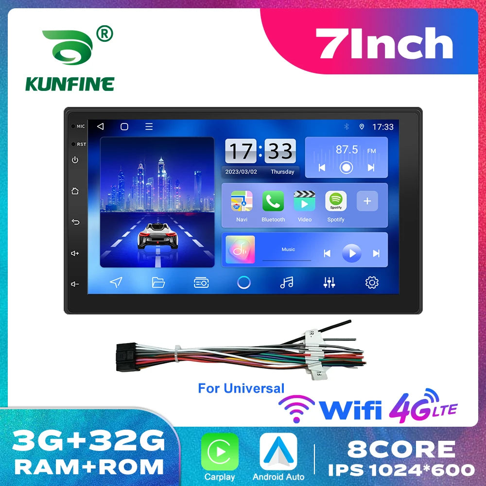 2 Din 2.5D Touch Screen 7Inch Android Car Radio Multimedia Video Player Universal Stereo Carplay For Vw Nissan Hyundai Toyoto