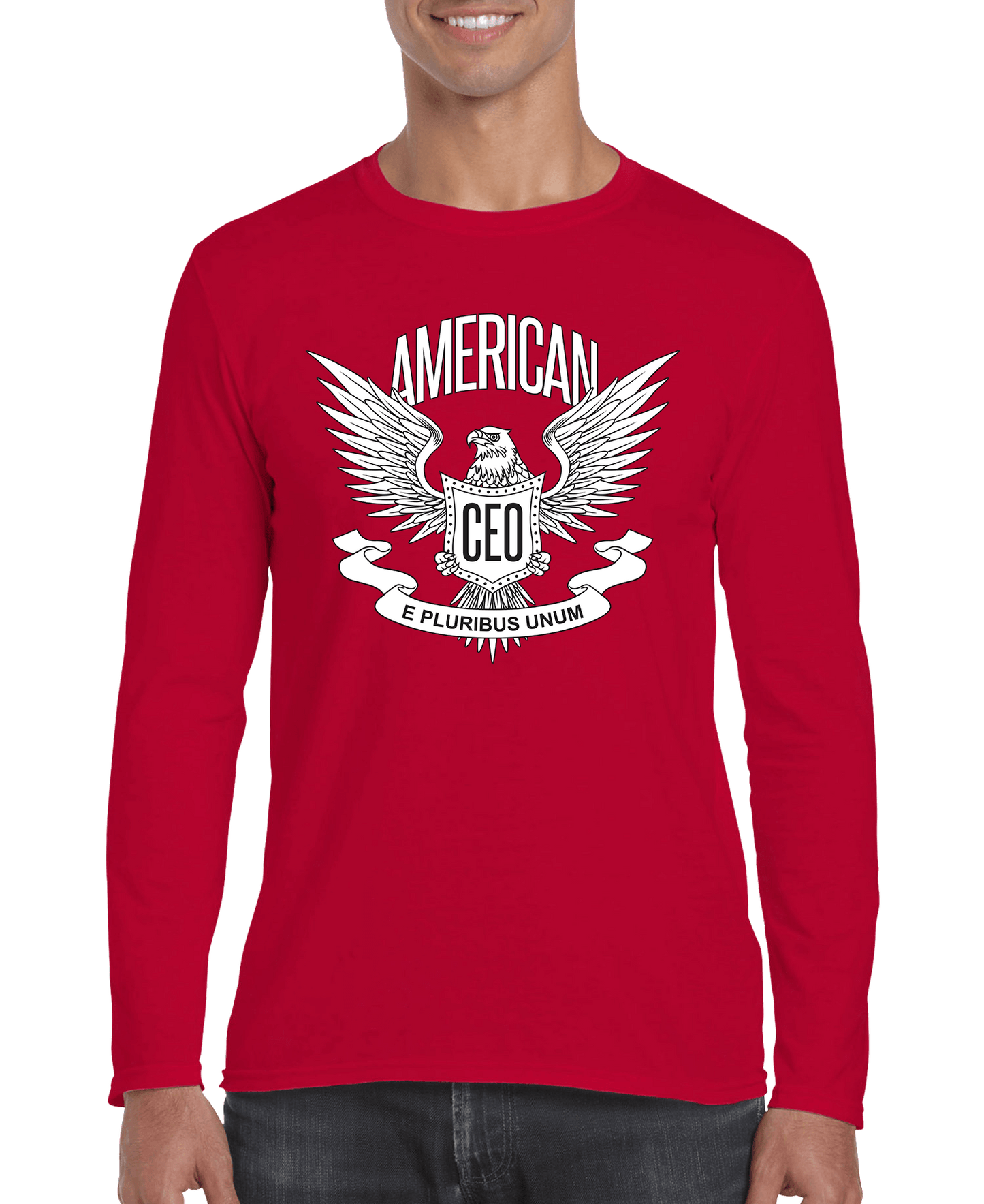 Men’s American flag eagle long sleeve shirt