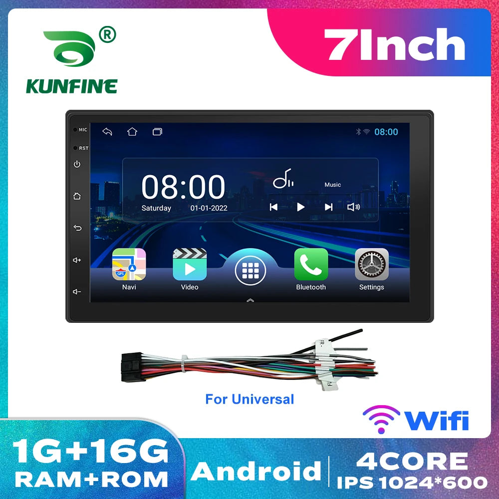 2 Din 2.5D Touch Screen 7Inch Android Car Radio Multimedia Video Player Universal Stereo Carplay For Vw Nissan Hyundai Toyoto