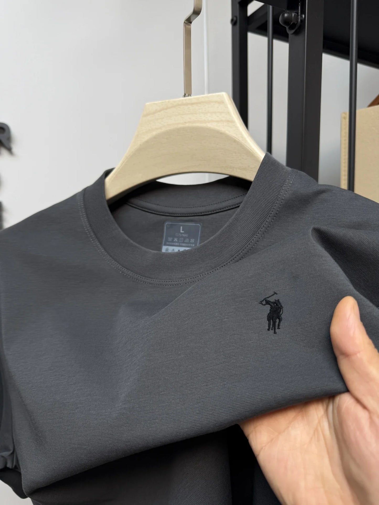 Luxury brand Paul embroidery short sleeved T-shirt 2025 summer new item for men high-quality silk cotton comfortable casual top