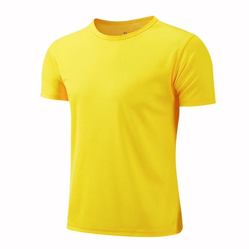 Quick-drying Round Neck Sport T-shirt Gym Fitness Shirt Trainer Running T-shirt Men Breathable Sportswear Костюм Женский Летний