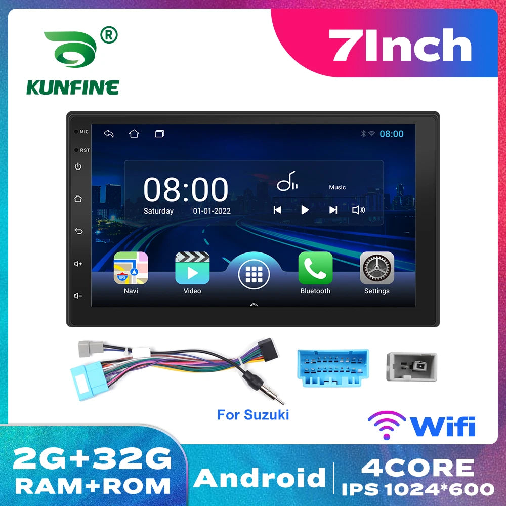 2 Din 2.5D Touch Screen 7Inch Android Car Radio Multimedia Video Player Universal Stereo Carplay For Vw Nissan Hyundai Toyoto