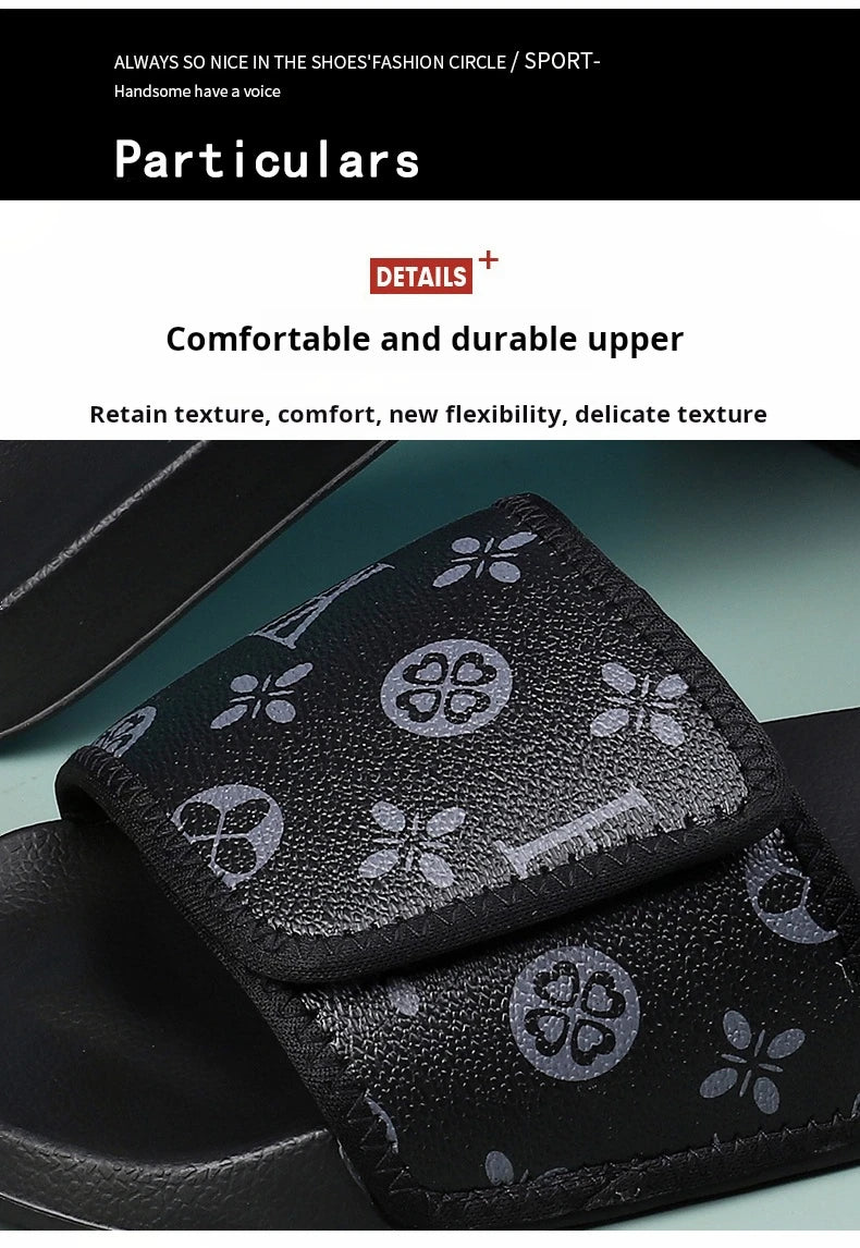 Man Sandal House Slippers Men's Genuine Leather Sandals Comfortable Man Summer Shoes Sale Genuine Mens Slipper Flip Flop Slides