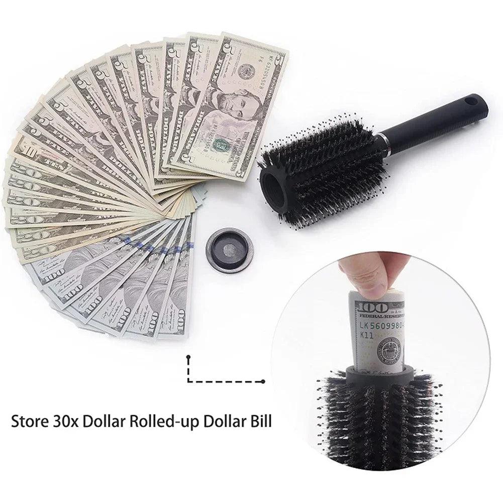Hair Comb Secret Stash Hidden Safe Diversion Brush Key Safe Box Hiding Diamond Jewelry Storage Discreet Secret Removable Lid