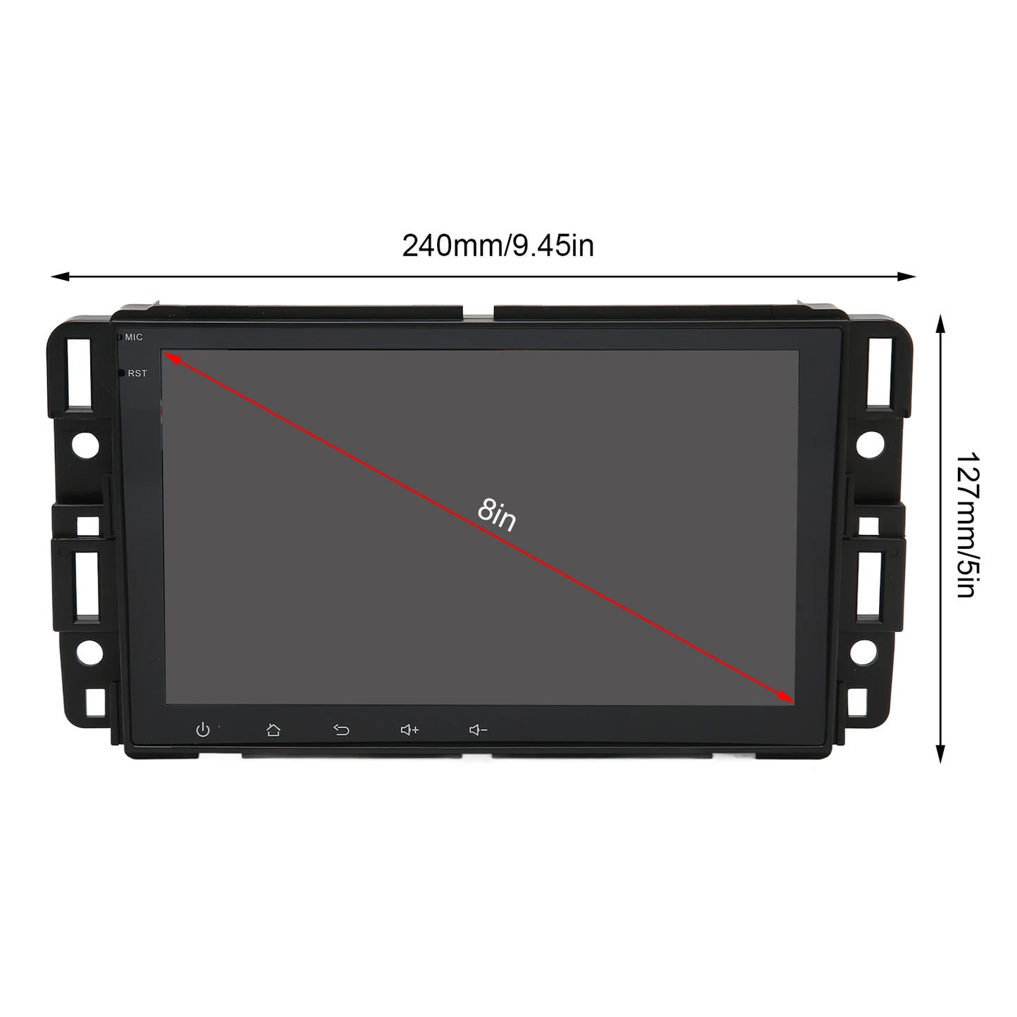 Car Stereo Bluetooth Wireless CarPlay for Android Auto 8in Touchscreen GPS Navigation for Android 12 Stereo Radio Car Stereo