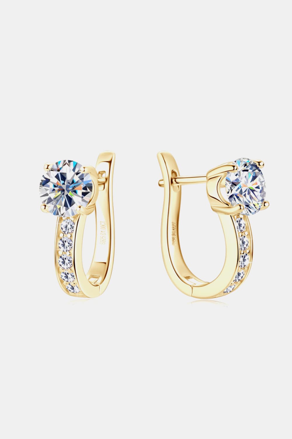 carat moissanite earrings – 925 silver