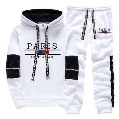Hot Sale Men's Tracksuit Hooded Long Sleeves Casual Single Piece Sports Sweatshirts And Daily Sweatpants Comfort Outdoor Jogging