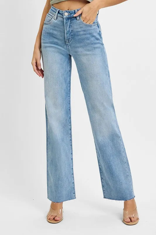 RISEN Tummy Control Rise Straight Jeans DmGLabeL 