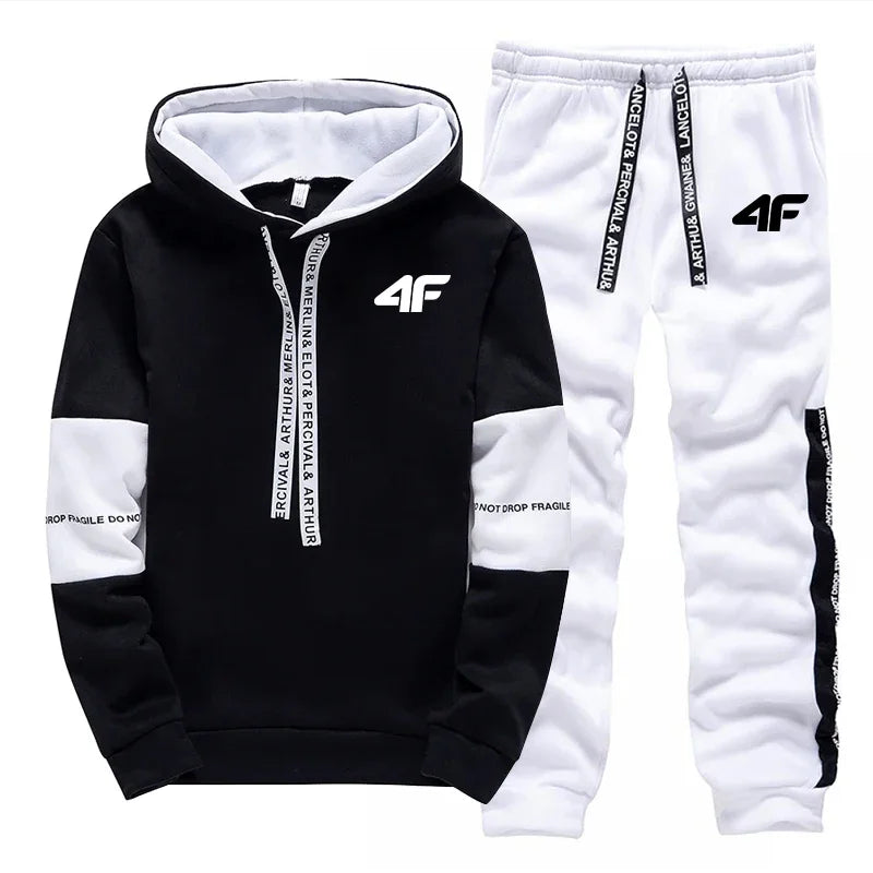Hot Sale Men's Tracksuit Hooded Long Sleeves Casual Single Piece Sweatshirts And Daily Sports Sweatpants Comfort Outdoor Jogging