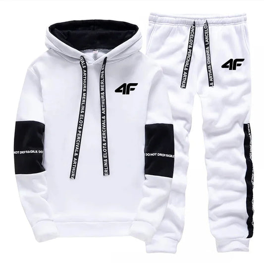 Hot Sale Men's Tracksuit Hooded Long Sleeves Casual Single Piece Sweatshirts And Daily Sports Sweatpants Comfort Outdoor Jogging