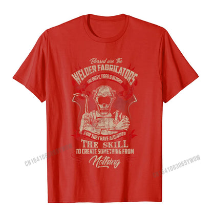 WELDER FABRICATORS Funny Welders Welding Backside Premium T-Shirt Camisas Men Normal Tshirts New Tops Shirt Cotton Men Unique