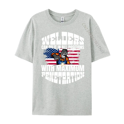 Welders Fabrication Steel Mig Arc Tig Welding Metal Workers Vintage T Shirt Men Man Men Clothing Illustration Tee Men's Clothing