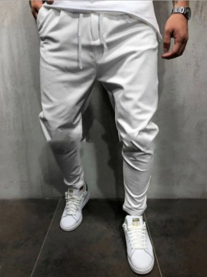 Men's Plus Size Drawstring Cropped Slim Pants DmGLabeL 