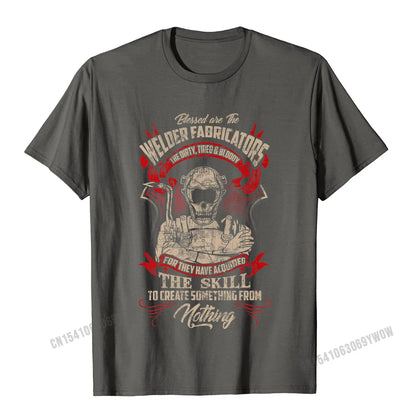WELDER FABRICATORS Funny Welders Welding Backside Premium T-Shirt Camisas Men Normal Tshirts New Tops Shirt Cotton Men Unique