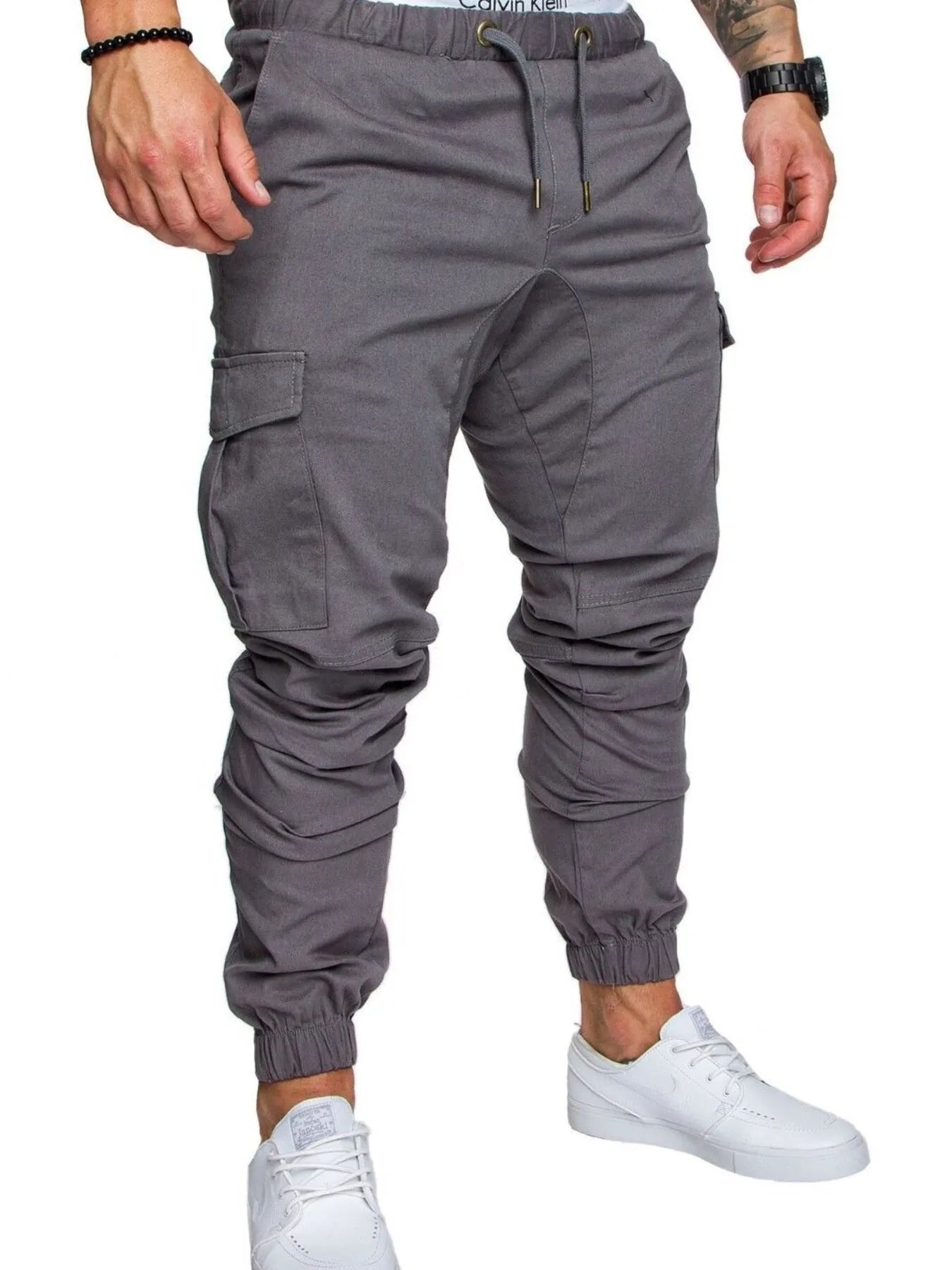 Men's Full Size Cargo Jogger with Drawstring Waistband Plus Size The DmGLabeL 
