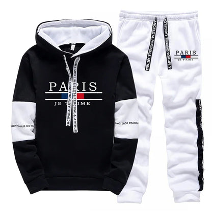Hot Sale Men's Tracksuit Hooded Long Sleeves Casual Single Piece Sports Sweatshirts And Daily Sweatpants Comfort Outdoor Jogging