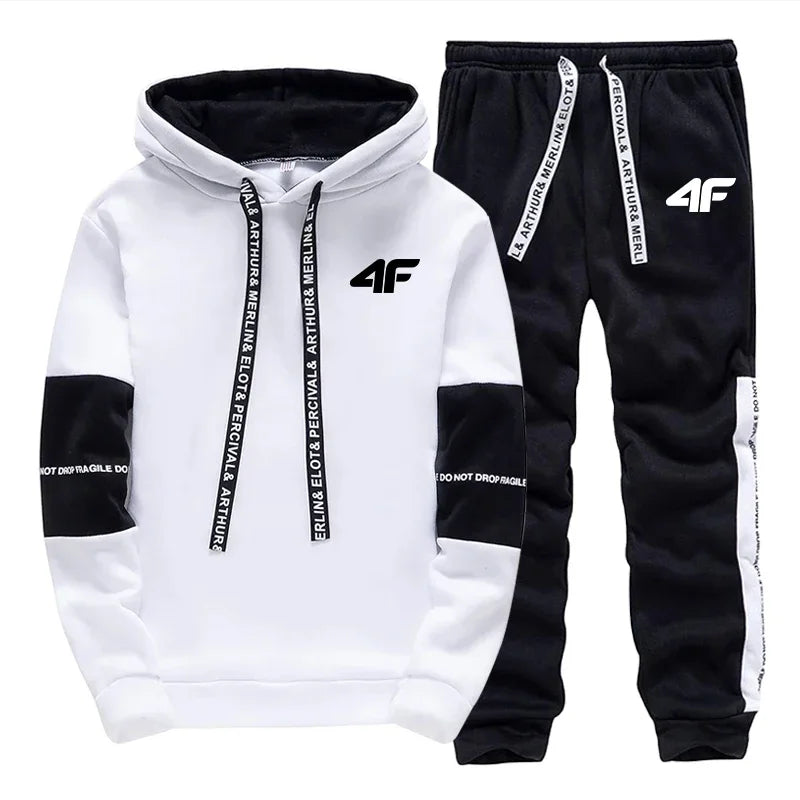 Hot Sale Men's Tracksuit Hooded Long Sleeves Casual Single Piece Sweatshirts And Daily Sports Sweatpants Comfort Outdoor Jogging