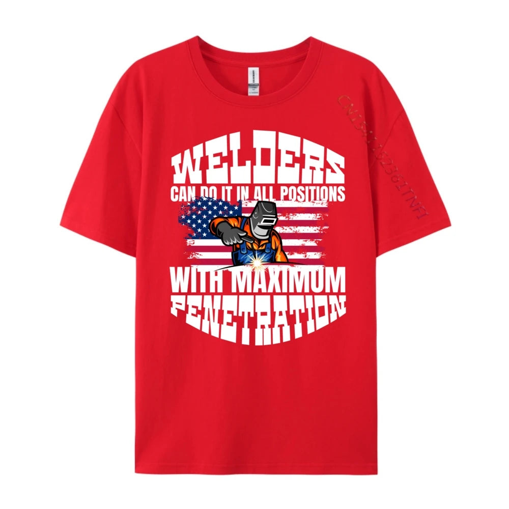 Welders Fabrication Steel Mig Arc Tig Welding Metal Workers Vintage T Shirt Men Man Men Clothing Illustration Tee Men's Clothing