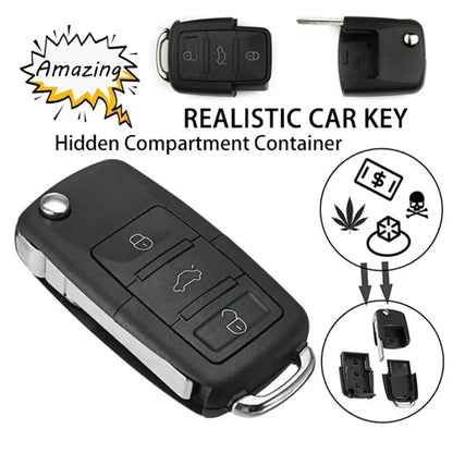 Fake Car Key Safe Hidden Secret Compartment Stash Box Discreet Decoy Car Key Fob to Hide and Store Money