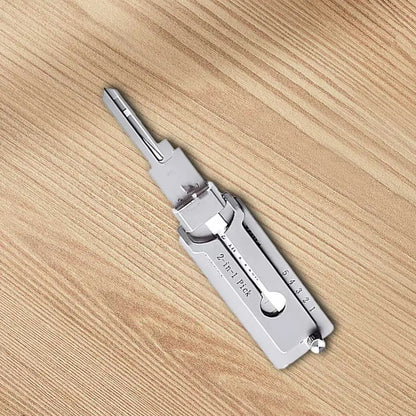 SS001 Stainless Steel Key Decoder 2 In 1 Precision Hook & Pick Set Lock Decoder O-ring Pickup Kit Maintenance Repair Hand Tools