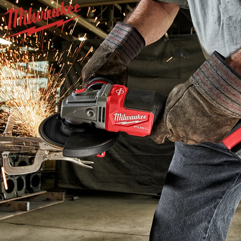 Milwaukee 100mm/125mm Braking Brushless Angle Grinder M14 Electric Cordless Polishing 3 Gears Variable Speed Cutting Power Tools