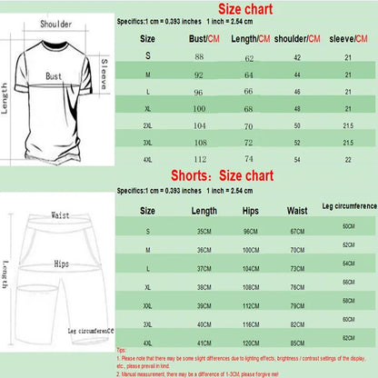Short Sleeve T-shirt Set + Shorts Men's Young Summer Fashion Casual Sports Two-Piece Set