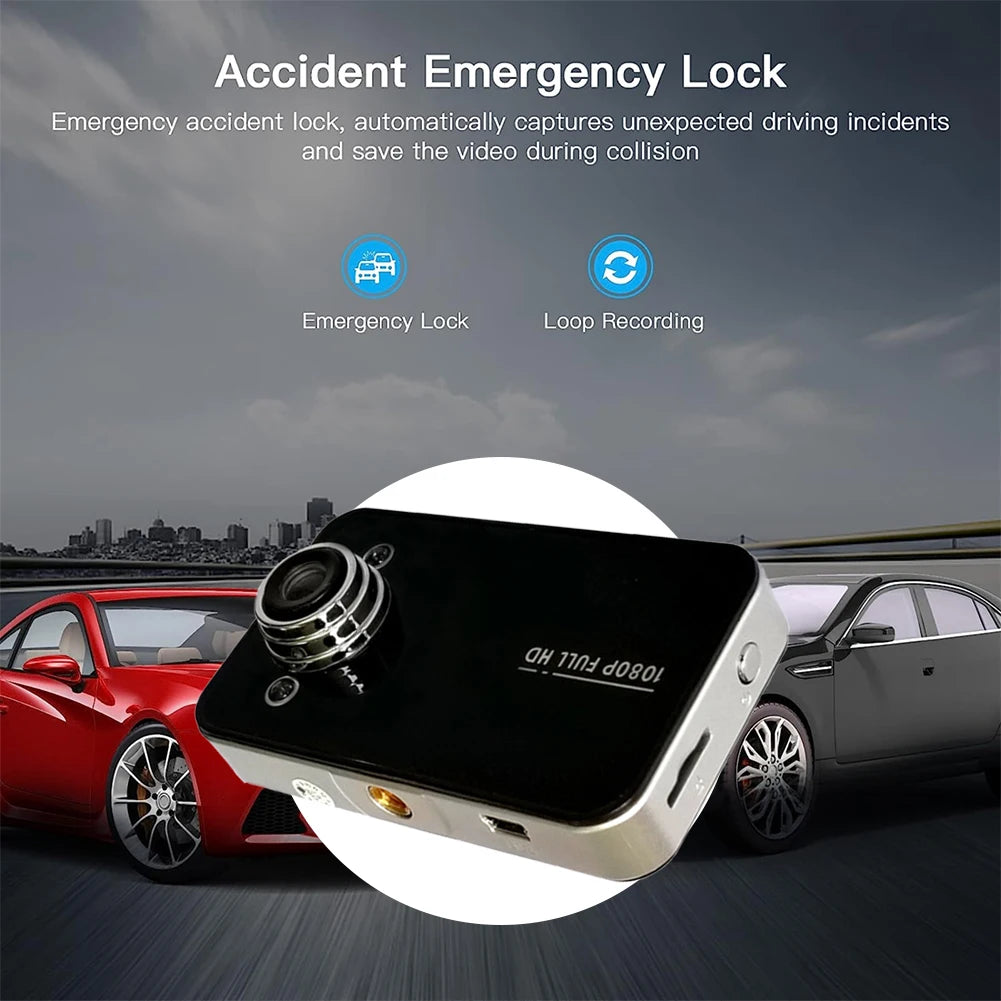 1080P Full HD Car DVR Dash Cam Car Loop Recording Vehicle Driving Recorder Night Vision Support TF 32G 140 Degree View Angle