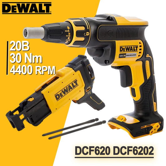 DEWALT 20V Brushless Cordless Drywall Screw Gun With Attachment Brushless 360° Rotation Nail Gun Bare Tool DCF620N+DCF6202