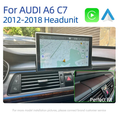 Android 14 Auto Radio Wireless Carplay Touch Screen For Audi A6 C7 A7 2012-2018 Car Multimedia Player Navigation Stereo GPS WIFI