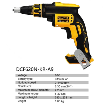 DEWALT 20V Brushless Cordless Drywall Screw Gun With Attachment Brushless 360° Rotation Nail Gun Bare Tool DCF620N+DCF6202