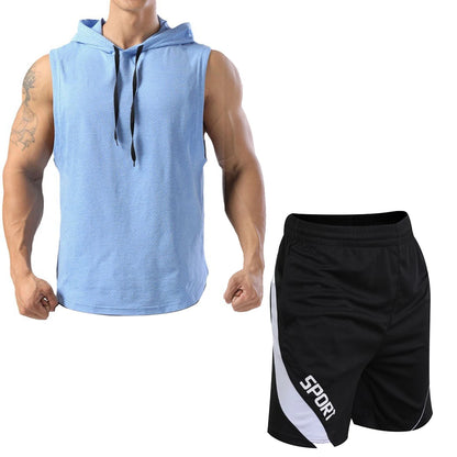 New Summer Men's Two Piece Set Casual T-Shirt and Shorts Set Men Women Sports Suit Fashion Short Sleeve Tracksuit Hooded T-shirt