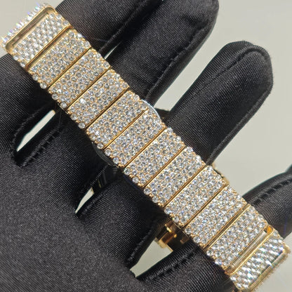 Hot New Luxury Watches For Men Full Diamond Iced Hip Hop Stylish Quartz Watch For Male Waterproof Calendar Men's Wristwatches
