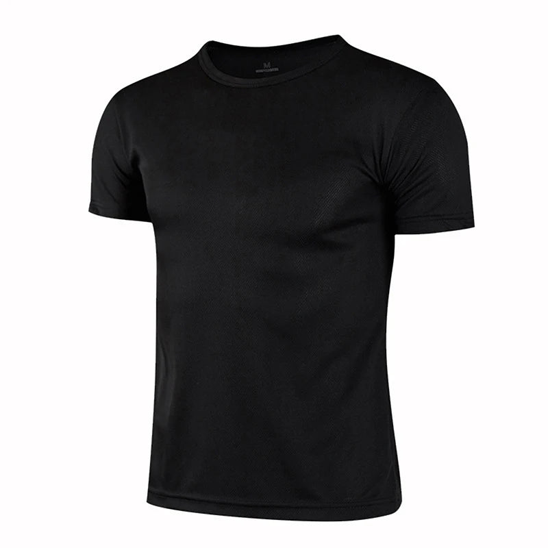 Quick-drying Round Neck Sport T-shirt Gym Fitness Shirt Trainer Running T-shirt Men Breathable Sportswear Костюм Женский Летний