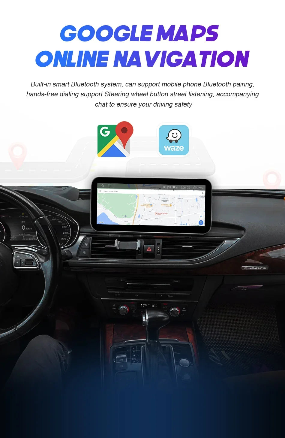 Android 14 Auto Radio Wireless Carplay Touch Screen For Audi A6 C7 A7 2012-2018 Car Multimedia Player Navigation Stereo GPS WIFI