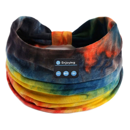 Bluetooth Earphones Sports Sleeping Headband Elastic Wireless Headphones Music Eye Mask Wireless Headset Boho Headband Yoga Work