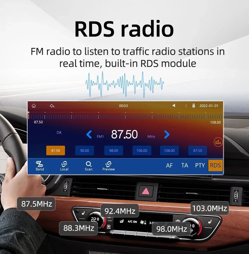 1din 6.86" HD Car Radio Multimedia Carplay Touch Screen Mirror Link Stereo Bluetooth USB FM Camera MP5 Player