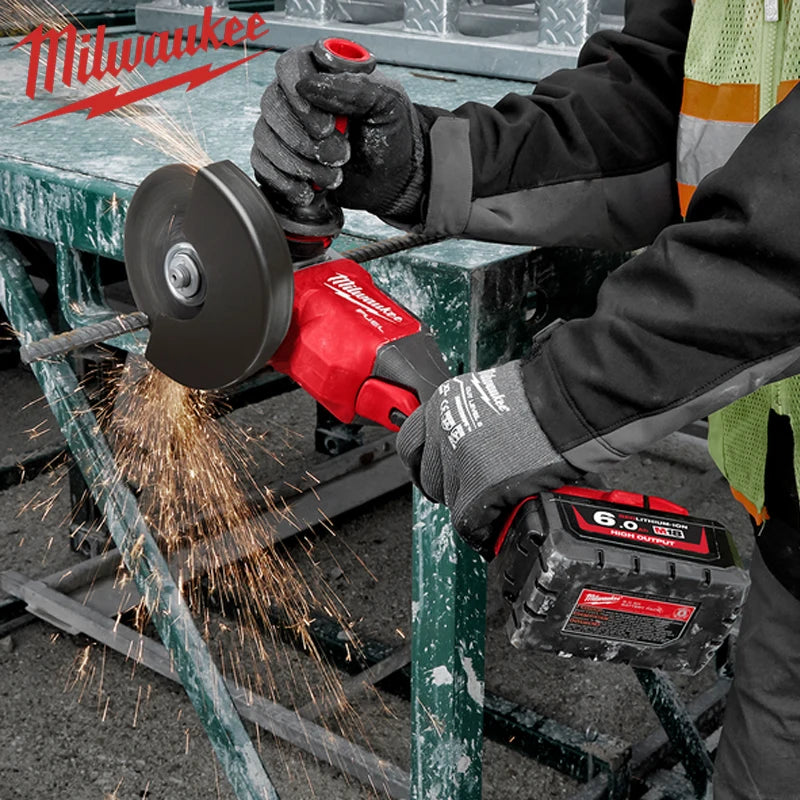 Milwaukee 100mm/125mm Braking Brushless Angle Grinder M14 Electric Cordless Polishing 3 Gears Variable Speed Cutting Power Tools