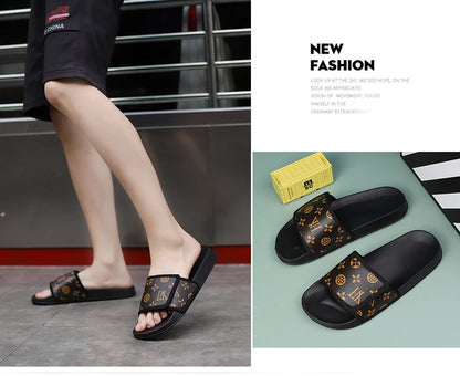 Man Sandal House Slippers Men's Genuine Leather Sandals Comfortable  Man Summer Shoes Sale Genuine Mens Slipper Flip Flop Slides