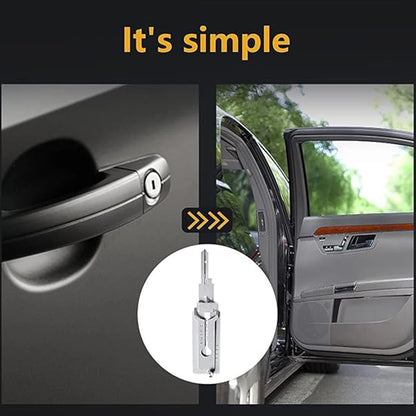 SS001 Stainless Steel Key Decoder 2 In 1 Precision Hook & Pick Set Lock Decoder O-ring Pickup Kit Maintenance Repair Hand Tools