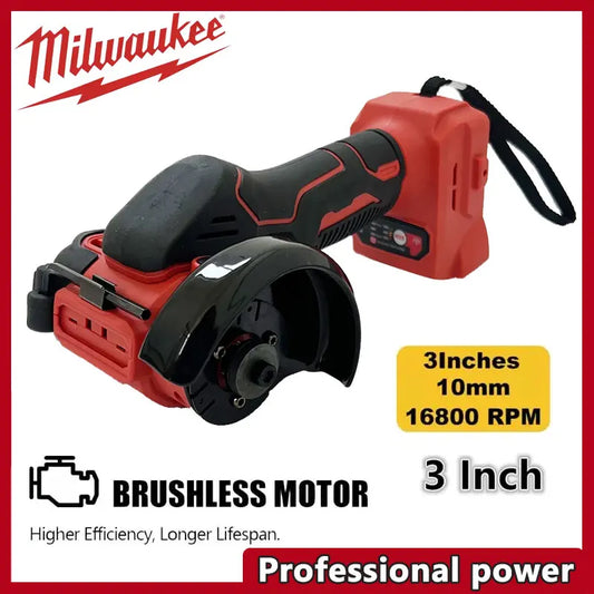 Milwaukee Cordless Angle Grinder 3 Inch Polishing Machine Mini Diamond Cutting Grinding Cut OFF Tools For Milwaukee 18V Battery