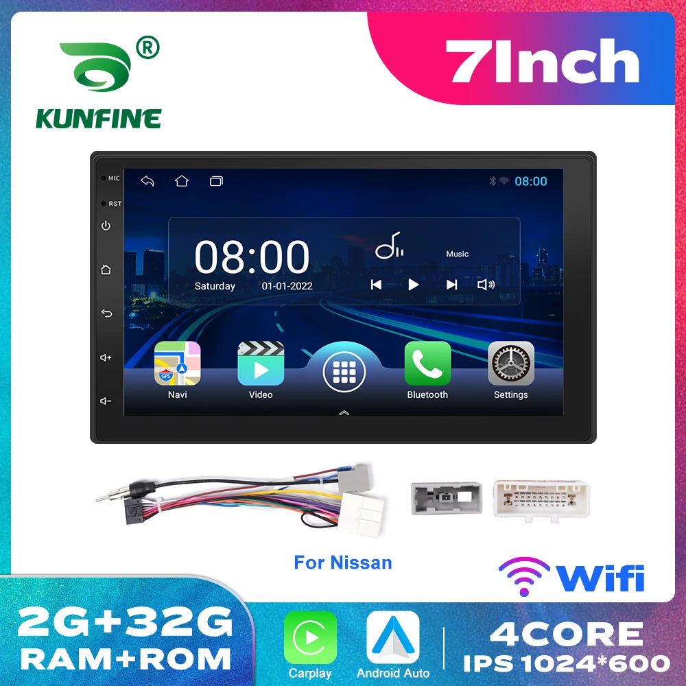 2 Din 2.5D Touch Screen 7Inch Android Car Radio Multimedia Video Player Universal Stereo Carplay For Vw Nissan Hyundai Toyoto