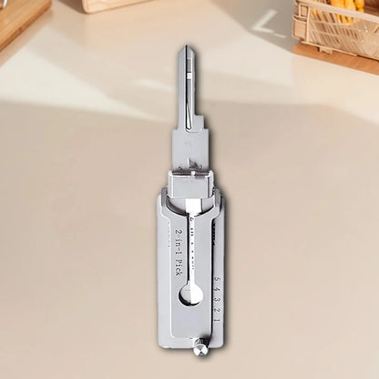 SS001 Stainless Steel Key Decoder 2 In 1 Precision Hook & Pick Set Lock Decoder O-ring Pickup Kit Maintenance Repair Hand Tools
