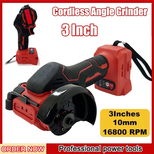 Fit Milwaukee Cordless Angle Grinder 3 Inch Polishing Machine Mini Diamond Cutting Grinding Cut OFF Tools for 18V 20V Battery