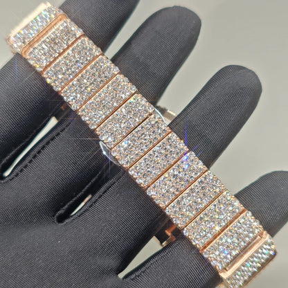 Hot New Luxury Watches For Men Full Diamond Iced Hip Hop Stylish Quartz Watch For Male Waterproof Calendar Men's Wristwatches