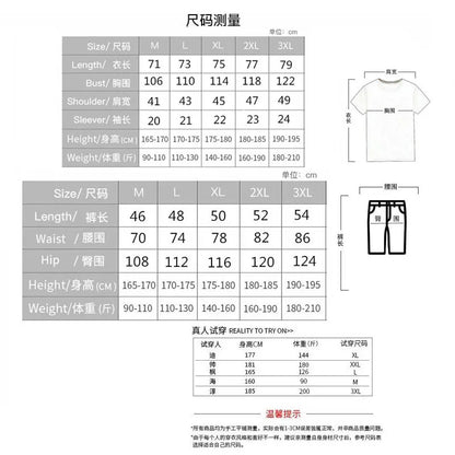 2025 New Fashion Casual Trend Men's Sportswear Set - short-sleeved T-shirt and summer outdoor sports shorts set, running set, tw