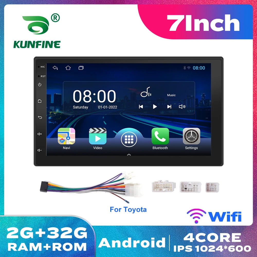2 Din 2.5D Touch Screen 7Inch Android Car Radio Multimedia Video Player Universal Stereo Carplay For Vw Nissan Hyundai Toyoto