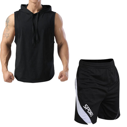 New Summer Men's Two Piece Set Casual T-Shirt and Shorts Set Men Women Sports Suit Fashion Short Sleeve Tracksuit Hooded T-shirt