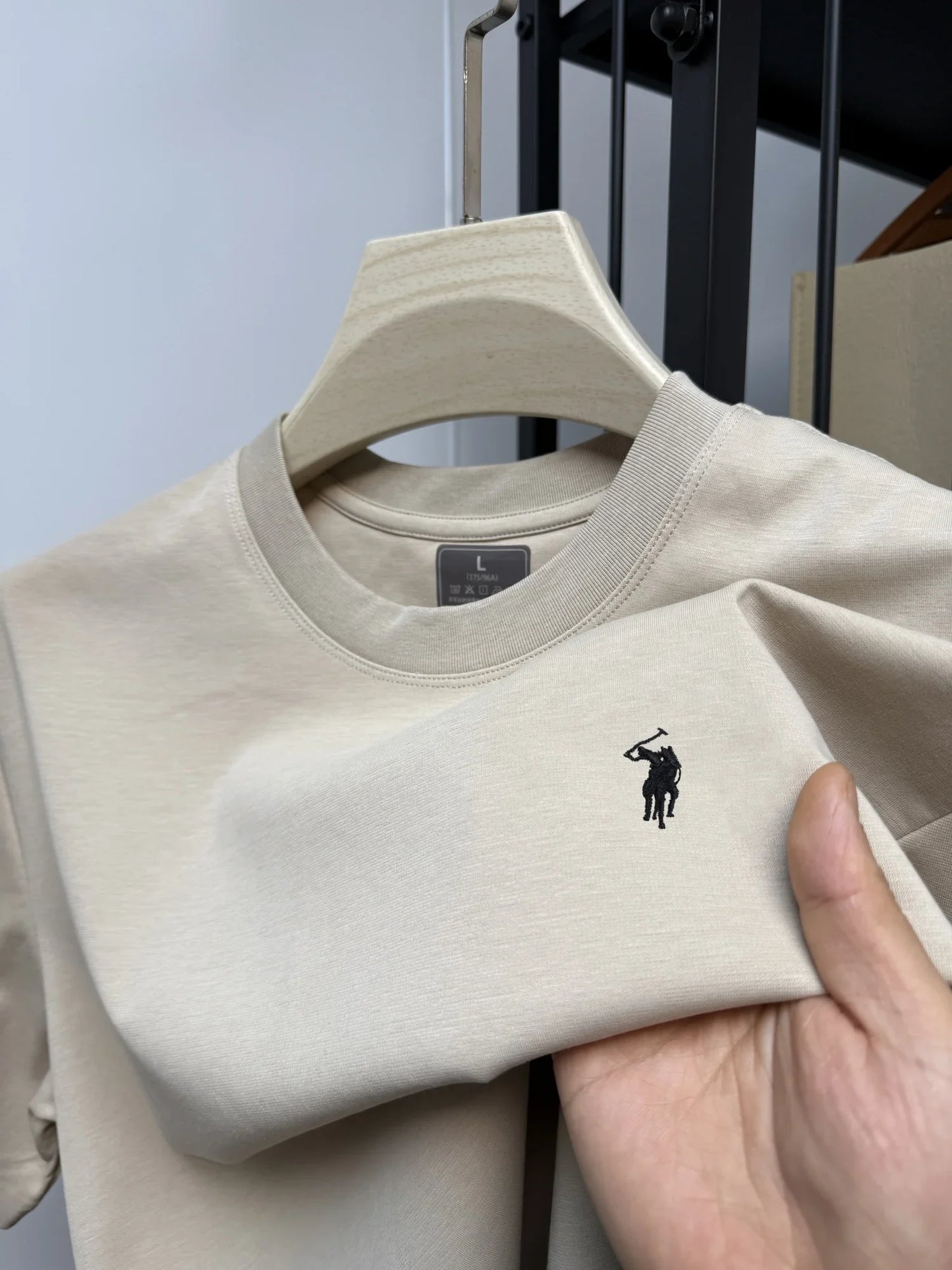 Luxury brand Paul embroidery short sleeved T-shirt 2025 summer new item for men high-quality silk cotton comfortable casual top