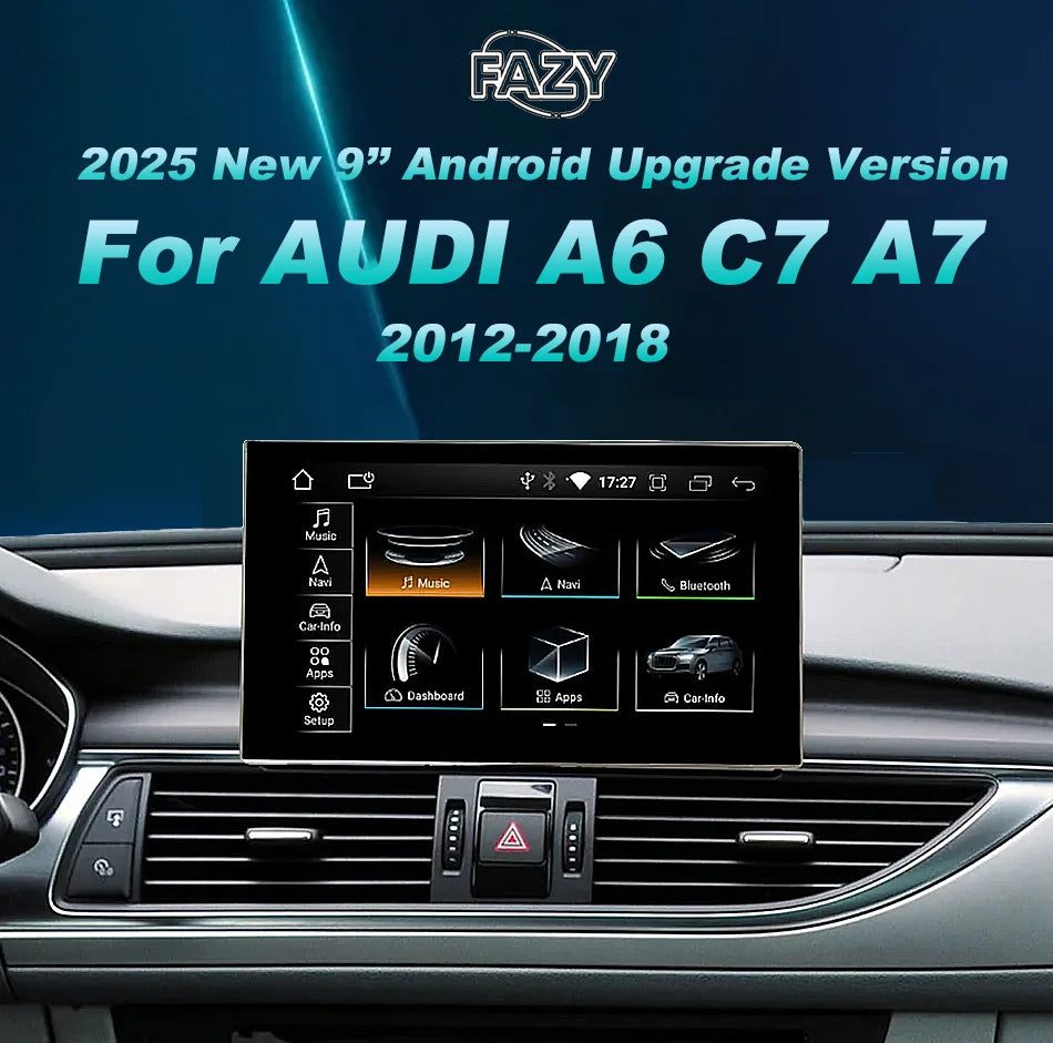 Android 14 Auto Radio Wireless Carplay Touch Screen For Audi A6 C7 A7 2012-2018 Car Multimedia Player Navigation Stereo GPS WIFI