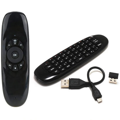 C120 RGB Backlight Fly Air Mouse Gyro Sensor Wireless 2.4G RF Keyboard Remote Control For Android Smart TV Box